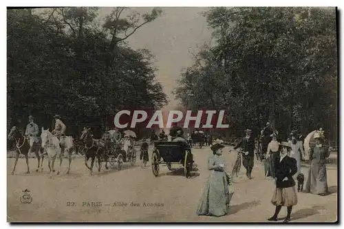 Cartes postales Paris Allee Des Acacias Chevaux