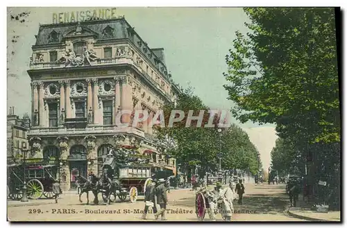 Ansichtskarte AK Paris Boulevard St Martin Theatre de la Renaissance