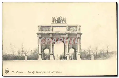 Cartes postales Paris Arc de Triomphe du Carrousel