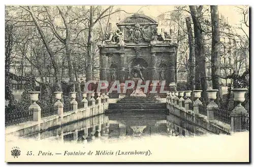 Cartes postales Paris Fontaine de Medicis Luxembourg