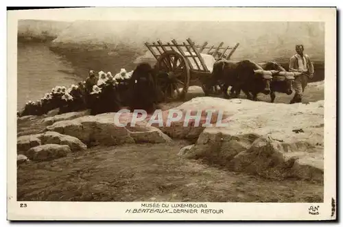 Cartes postales Musee du Luxembourg Berteaux Dernier retour Boeufs