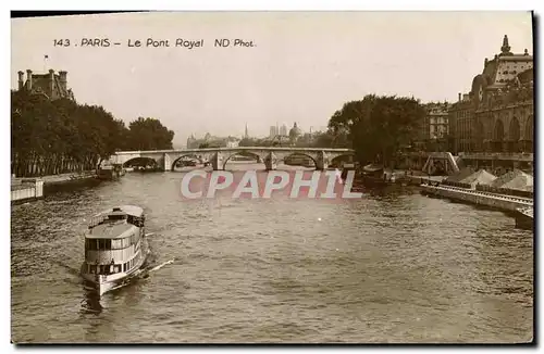 Ansichtskarte AK Paris Le Pont Royal Peniche Bateau