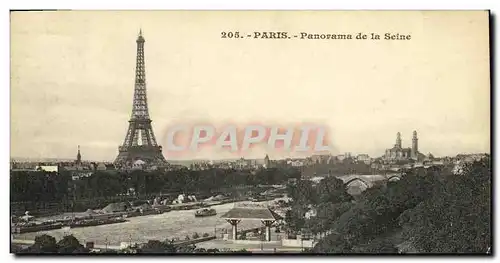 Cartes postales Paris Panorama de la Seine Tour Eiffel