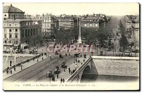 Ansichtskarte AK Paris La Place du Chatelet et le Boulevard Sebastopol