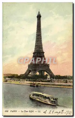 Ansichtskarte AK Paris La Tour Eiffel Peniche