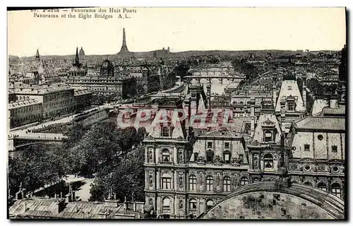 Ansichtskarte AK Paris Panorama des Huit Ponts Tour Eiffel