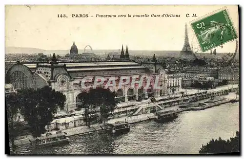 Cartes postales Paris Panorama vers la nouvelle Gare d Orleans Tour Eiffel