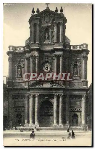 Cartes postales Paris L Eglise Saint Paul