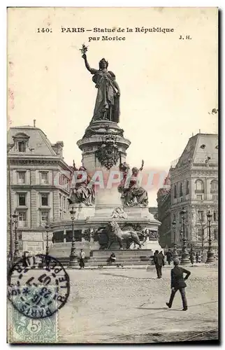 Cartes postales Paris Statue de la Republique par Morice