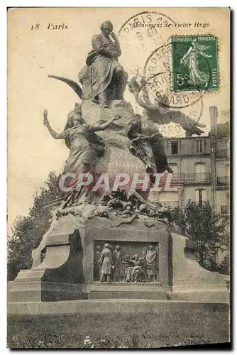 Cartes postales Paris Monument de Victor Hugo