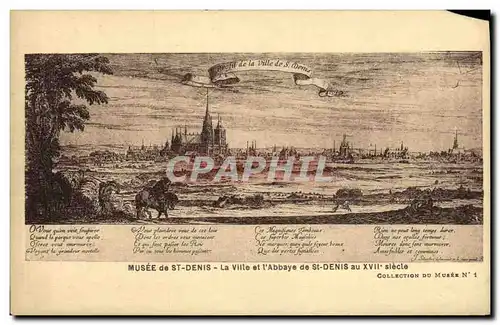 Cartes postales Musee de St Denis La Ville et l Abbaye de St Denis au XVll siecle