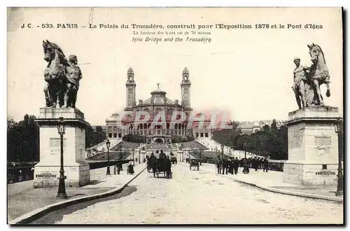 Ansichtskarte AK Paris La Palais du Trocadero construit pour l Exposition et le pont d lena