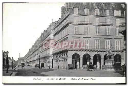 Ansichtskarte AK Paris La Rue de Rivoli Statue de Jeanne d Arc