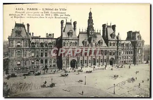 Cartes postales Paris L Hotel de Ville