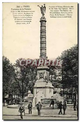 Cartes postales Paris Fontaine de la Victoire