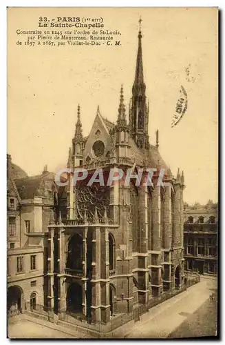 Cartes postales Paris La Sainte Chapelle