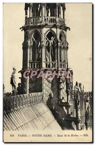 Cartes postales Paris Notre Dame Base de la Fleche