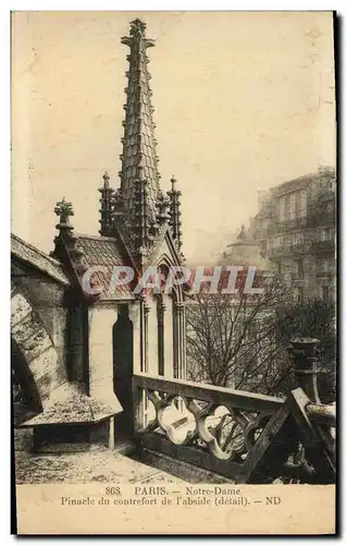 Cartes postales Paris Le Notre Dame Pinacle du Contrefort de l abside