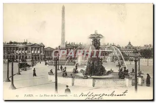 Cartes postales Paris Place de la Concorde