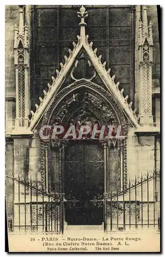 Cartes postales Paris Notre Dame La Porte Rouge Rue du cloitre Notre Dame