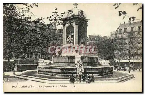 Cartes postales Paris La Fontaine Saint Sulpice