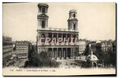 Ansichtskarte AK Paris Saint Sulpice et la Place