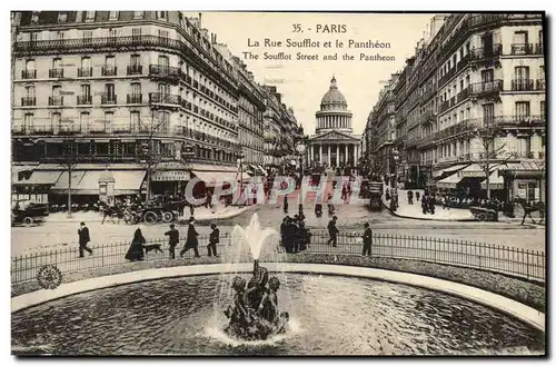 Cartes postales Paris La Rue Soufflot et le Pantheon