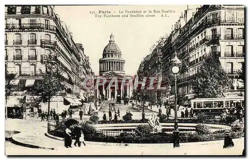 Cartes postales Paris La Rue Soufflot et le Pantheon