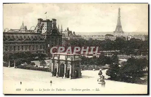 Ansichtskarte AK Paris Le Jardin des Tuileries Tour Eiffel