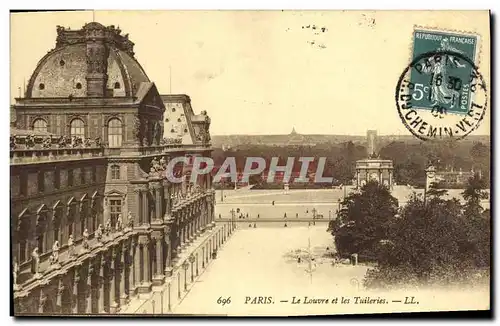 Ansichtskarte AK Paris Le Louvre et les Tuileries