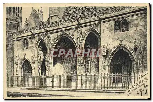 Cartes postales Paris Porche de l eglise St Germain l Auxerrois