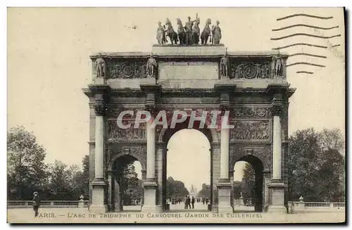 Cartes postales Paris L Arc De Triomphe Du Carrousel Jardin des Tuileries