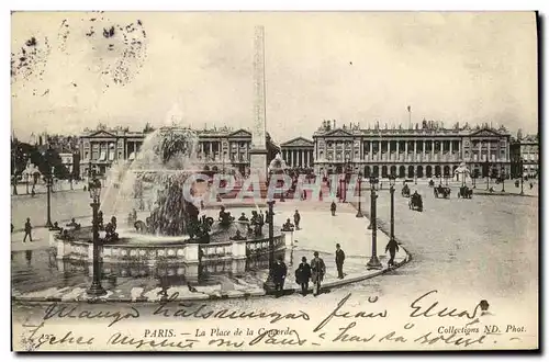 Cartes postales Paris La Place de la Concorde