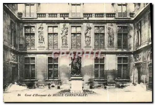 Cartes postales Paris Cour d Honneur du Musee Carnavalet