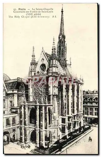 Cartes postales Paris La Sainte Chapelle Construite sur L Ordre de Saint Louis