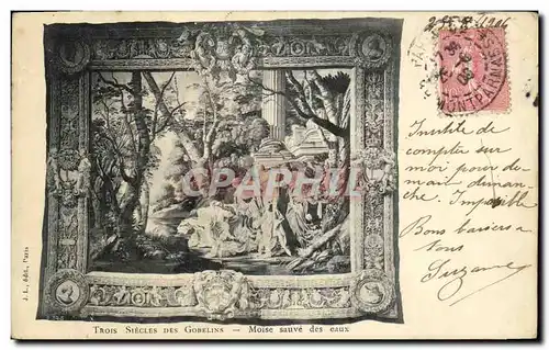 Cartes postales Paris Gobelins Moise sauve des eaux