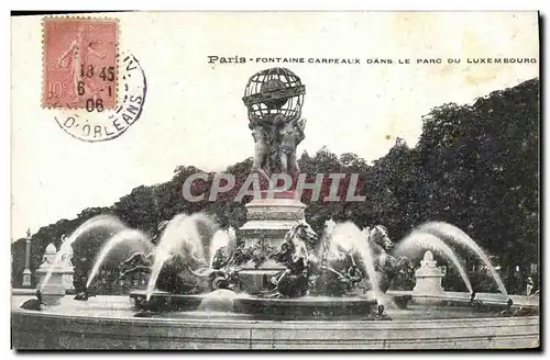 Cartes postales Paris Fontaine Carpeaux dans le parc du Luxembourg