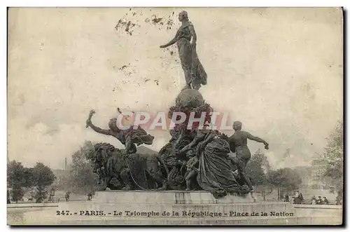 Ansichtskarte AK Paris Le Triomphe de la Republique Place de la Nation