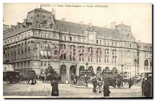 Cartes postales Paris Gare Saint Lazare Cour d Arrivee