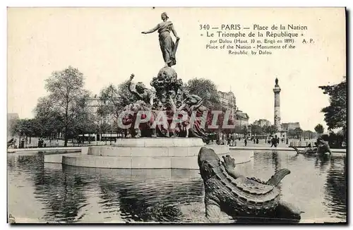 Ansichtskarte AK Paris Place de la Nation Le Triomphe de la Republique