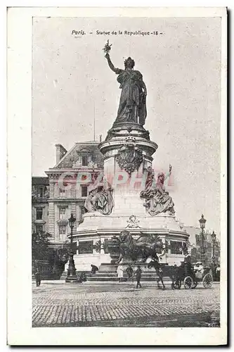 Ansichtskarte AK Paris Statue de la Republique Lion