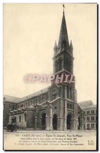 Ansichtskarte AK Paris Eglise St Joseph Rue St Maur