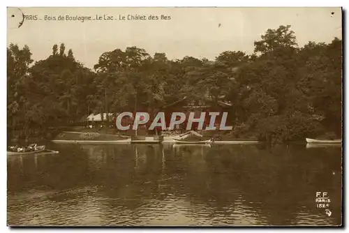 Ansichtskarte AK Paris Bois de Boulogne Le lac Le chalet des Iles