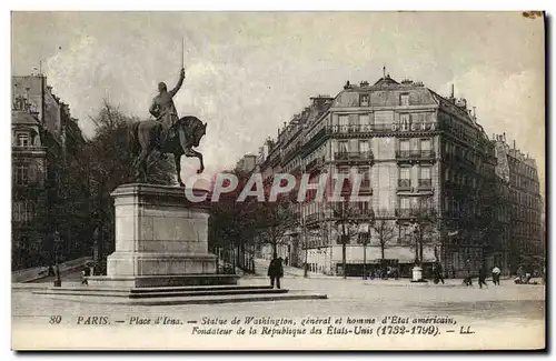 Ansichtskarte AK Paris Place d Iena Statue de Washington