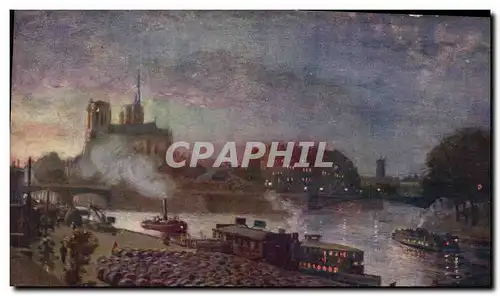 Cartes postales Paris Le Pont de l archeveche Notre DAme