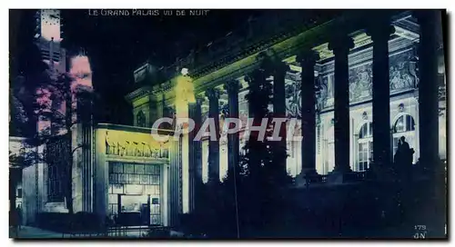 Cartes postales Exposition des arts Decoratifs Paris Le grand palais Effet de nuit