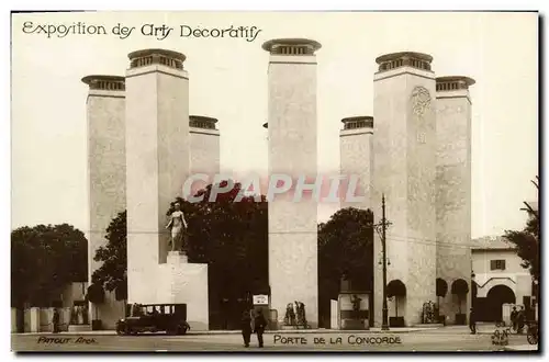 Cartes postales Exposition des arts Decoratifs Paris Porte de la Concorde