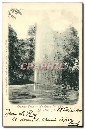 Cartes postales St Cloud Grandes Eaux Le Grand Jet d Eau