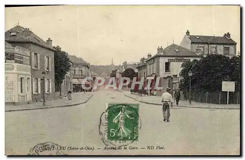 Cartes postales Saint Leu Avenue de la Gare Cafe de la gare