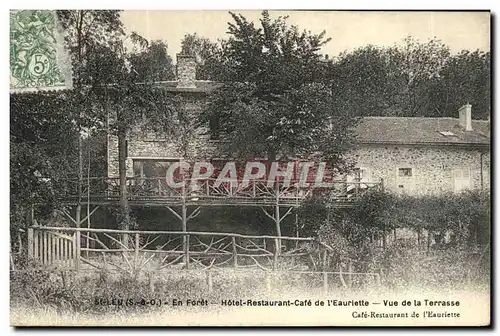 Cartes postales Saint Leu En Foret Hotel Restaurant Cafe de l Eauriette Vue de la terrass